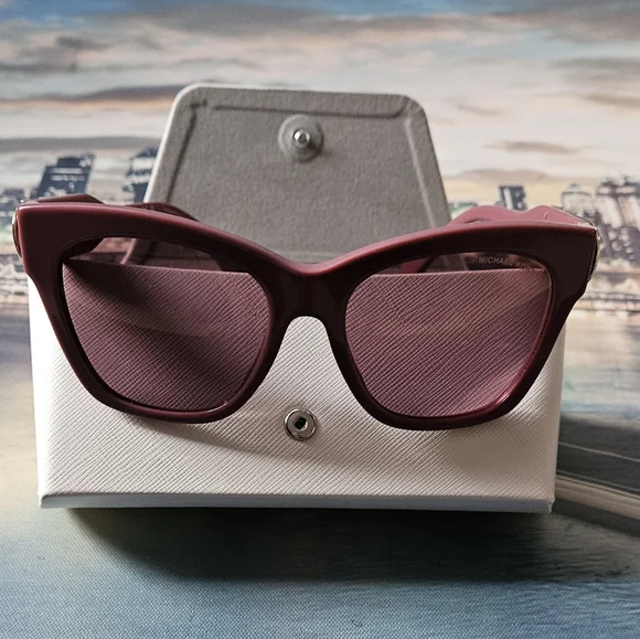 Michael Kors Purple Cat-Eye Sunglasses ✨️New Case Included✨️ - Picture 10 of 16